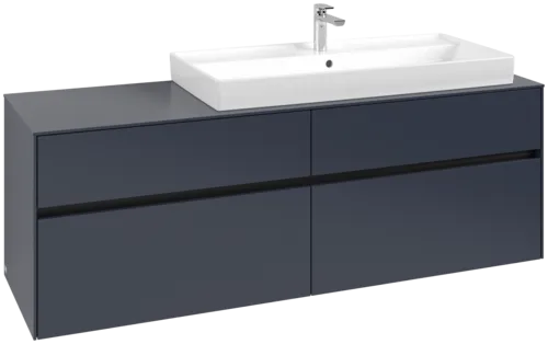 VILLEROY BOCH Toaletní skříňka Collaro, 4 výsuvy, 1600 x 548 x 500 mm, Marine Blue / Marine Blue #C03000VQ