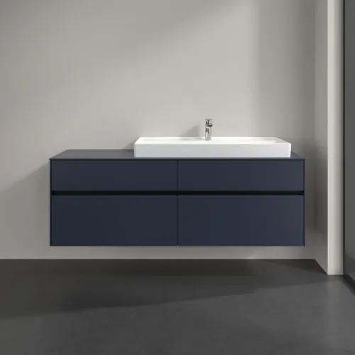 VILLEROY BOCH Toaletní skříňka Collaro, 4 výsuvy, 1600 x 548 x 500 mm, Marine Blue / Marine Blue #C03000VQ, obrázek 3