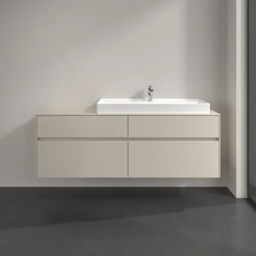 VILLEROY BOCH Toaletní skříňka Collaro, 4 výsuvy, 1600 x 548 x 500 mm, Cashmere Grey / Cashmere Grey #C03000VN, obrázek 3