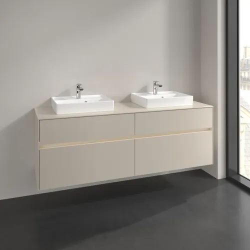 VILLEROY BOCH Toaletní skříňka Collaro, s osvětlením, 4 výsuvy, 1600 x 548 x 500 mm, Cashmere Grey / Cashmere Grey #C021B0VN, obrázek 2
