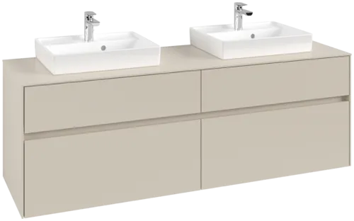 VILLEROY BOCH Toaletní skříňka Collaro, s osvětlením, 4 výsuvy, 1600 x 548 x 500 mm, Cashmere Grey / Cashmere Grey #C021B0VN