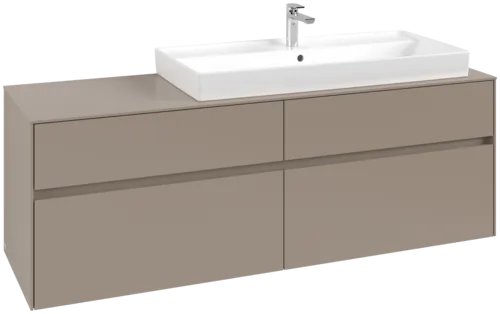 VILLEROY BOCH Toaletní skříňka Collaro, 4 výsuvy, 1600 x 548 x 500 mm, taupe / taupe #C03000VM