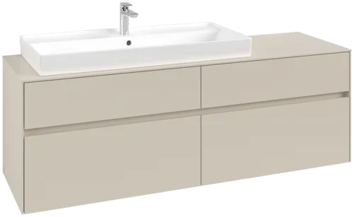 VILLEROY BOCH Toaletní skříňka Collaro, 4 výsuvy, 1600 x 548 x 500 mm, Cashmere Grey / Cashmere Grey #C02900VN