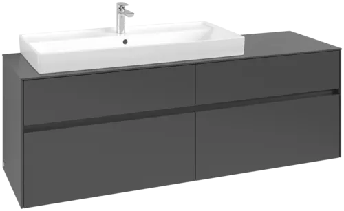 VILLEROY BOCH Toaletní skříňka Collaro, 4 výsuvy, 1600 x 548 x 500 mm, grafitová / grafitová #C02900VR