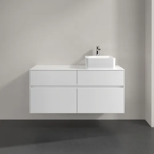 VILLEROY BOCH Toaletní skříňka Collaro, 4 výsuvy, 1200 x 548 x 500 mm, bílá matná / bílá matná #C04300MS, obrázek 3