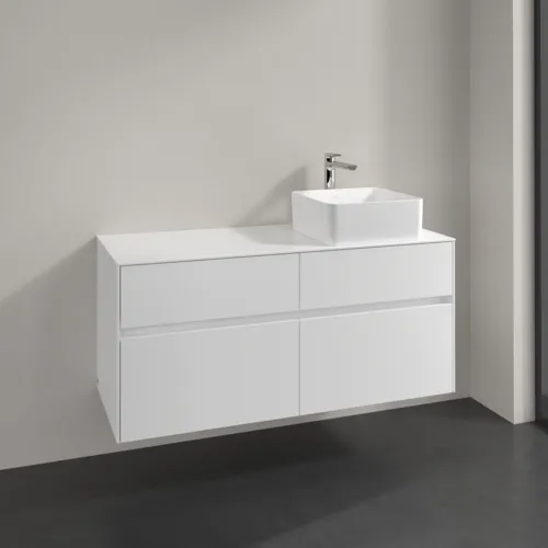 VILLEROY BOCH Toaletní skříňka Collaro, 4 výsuvy, 1200 x 548 x 500 mm, bílá matná / bílá matná #C04300MS, obrázek 2