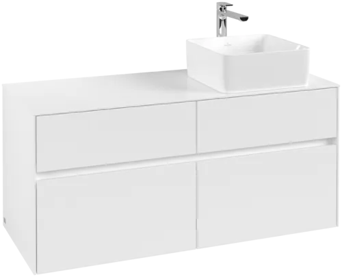 VILLEROY BOCH Toaletní skříňka Collaro, 4 výsuvy, 1200 x 548 x 500 mm, bílá matná / bílá matná #C04300MS