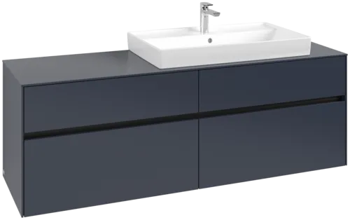 VILLEROY BOCH Toaletní skříňka Collaro, s osvětlením, 4 výsuvy, 1600 x 548 x 500 mm, Marine Blue / Marine Blue #C027B0VQ