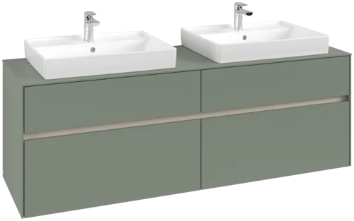 VILLEROY BOCH Toaletní skříňka Collaro, 4 výsuvy, 1600 x 548 x 500 mm, Soft Green / Soft Green #C02400AF