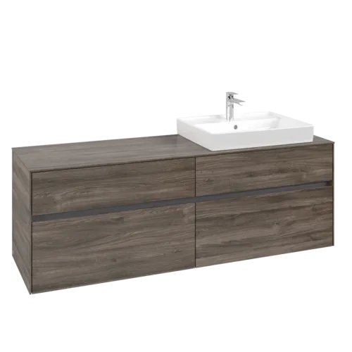 VILLEROY BOCH Toaletní skříňka Collaro, 4 výsuvy, 1600 x 548 x 500 mm, dub kamenný #C02300RK