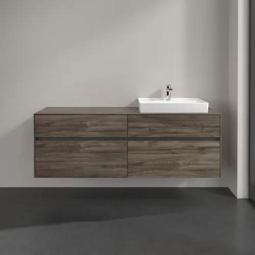 VILLEROY BOCH Toaletní skříňka Collaro, 4 výsuvy, 1600 x 548 x 500 mm, dub kamenný #C02300RK, obrázek 3