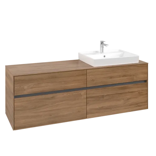 VILLEROY BOCH Toaletní skříňka Collaro, 4 výsuvy, 1600 x 548 x 500 mm, dub Kansas #C02300RH