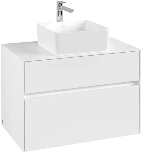 VILLEROY BOCH Toaletní skříňka Collaro, 2 výsuvy, 800 x 548 x 500 mm, bílá matná / bílá matná #C03700MS