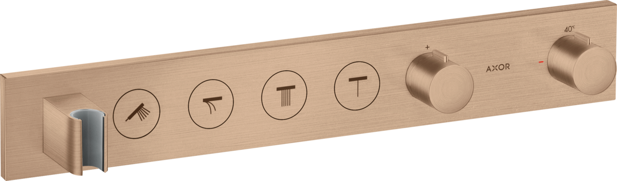 HANSGROHE Modul termostatu AXOR ShowerSolutions Select 600/90 skrytý pro 4 spotřebiče #18357310 - Brushed Red Gold