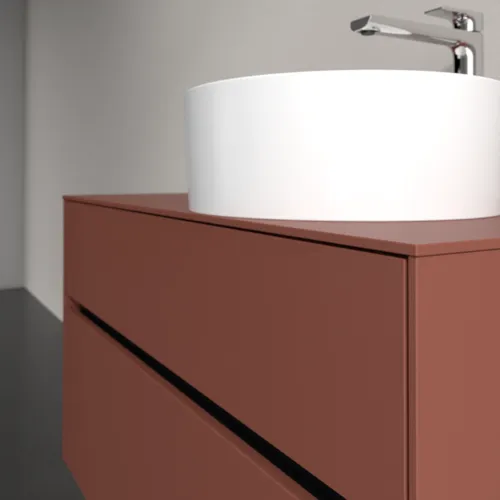 VILLEROY BOCH Toaletní skříňka Collaro, 2 výsuvy, 1000 x 548 x 500 mm, vínově červená / vínově červená #C04000AH, obrázek 5