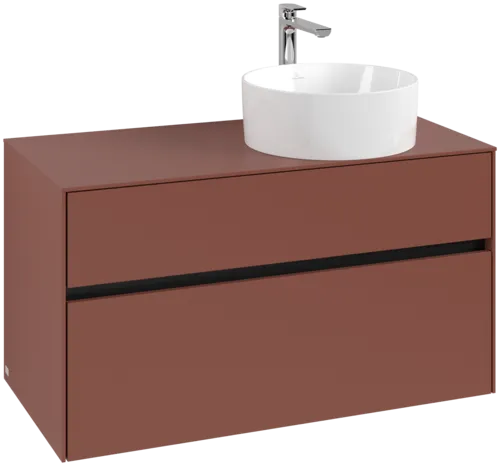VILLEROY BOCH Toaletní skříňka Collaro, 2 výsuvy, 1000 x 548 x 500 mm, vínově červená / vínově červená #C04000AH