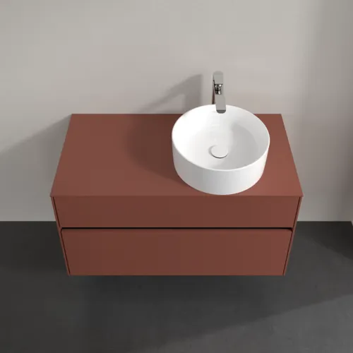 VILLEROY BOCH Toaletní skříňka Collaro, 2 výsuvy, 1000 x 548 x 500 mm, vínově červená / vínově červená #C04000AH, obrázek 4
