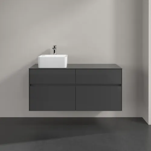 VILLEROY BOCH Collaro toaletní skříňka, 4 výsuvy, 1200 x 548 x 500 mm, lesklá šedá / lesklá šedá #C04200FP, obrázek 3
