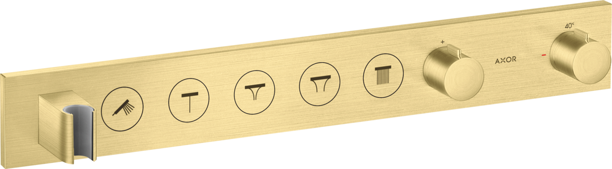 HANSGROHE Modul termostatu AXOR ShowerSolutions Select 670/90 skrytý, 5 funkcí #18358950 - kartáčovaná mosaz