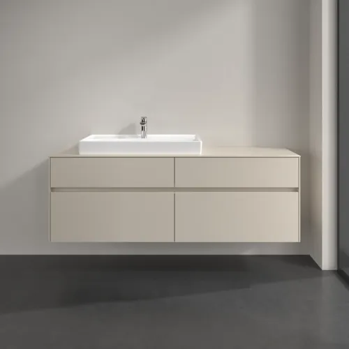 VILLEROY BOCH Toaletní skříňka Collaro, s osvětlením, 4 výsuvy, 1600 x 548 x 500 mm, Cashmere Grey / Cashmere Grey #C026B0VN, obrázek 3