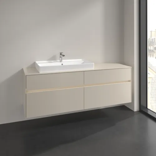 VILLEROY BOCH Toaletní skříňka Collaro, s osvětlením, 4 výsuvy, 1600 x 548 x 500 mm, Cashmere Grey / Cashmere Grey #C026B0VN, obrázek 2