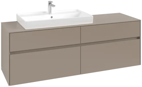 VILLEROY BOCH Toaletní skříňka Collaro, s osvětlením, 4 výsuvy, 1600 x 548 x 500 mm, taupe / taupe #C026B0VM