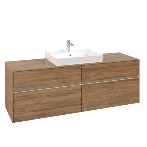 VILLEROY BOCH Toaletní skříňka Collaro, s osvětlením, 4 výsuvy, 1600 x 548 x 500 mm, dub Kansas #C025B0RH