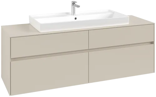 VILLEROY BOCH Toaletní skříňka Collaro, 4 výsuvy, 1600 x 548 x 500 mm, Cashmere Grey / Cashmere Grey #C03100VN