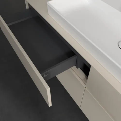 VILLEROY BOCH Toaletní skříňka Collaro, 4 výsuvy, 1600 x 548 x 500 mm, Cashmere Grey / Cashmere Grey #C03100VN, obrázek 7