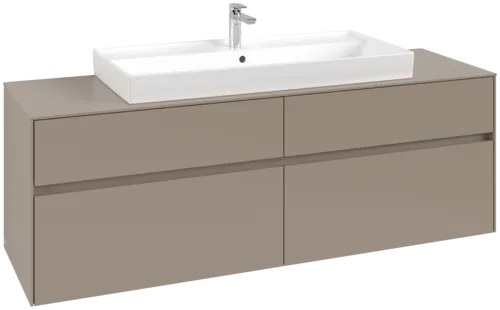 VILLEROY BOCH Toaletní skříňka Collaro, 4 výsuvy, 1600 x 548 x 500 mm, taupe / taupe #C03100VM