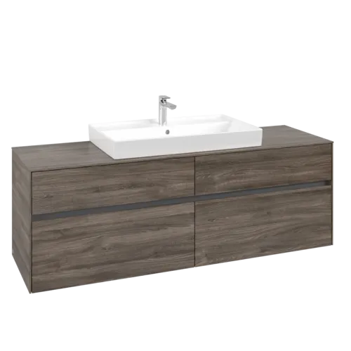 VILLEROY BOCH Toaletní skříňka Collaro, 4 výsuvy, 1600 x 548 x 500 mm, dub kamenný #C02800RK