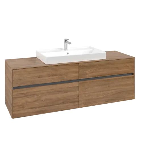 VILLEROY BOCH Toaletní skříňka Collaro, 4 výsuvy, 1600 x 548 x 500 mm, dub Kansas #C02800RH