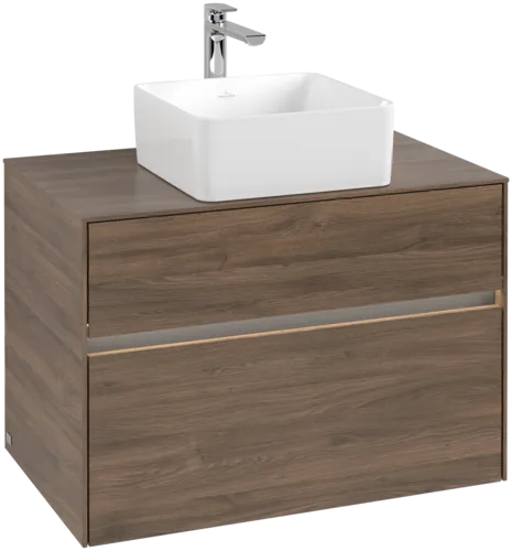 VILLEROY BOCH Toaletní skříňka Collaro, s osvětlením, 2 výsuvy, 800 x 548 x 500 mm, Arizona Oak / Arizona Oak #C037B0VH