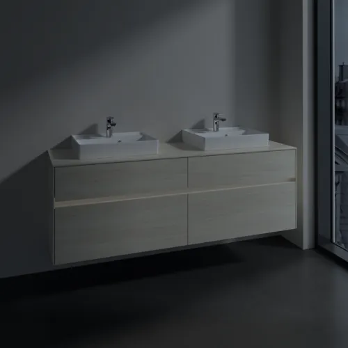 VILLEROY BOCH Toaletní skříňka Collaro, s osvětlením, 4 výsuvy, 1600 x 548 x 500 mm, bílý dub / bílý dub #C021B0AA, obrázek 5
