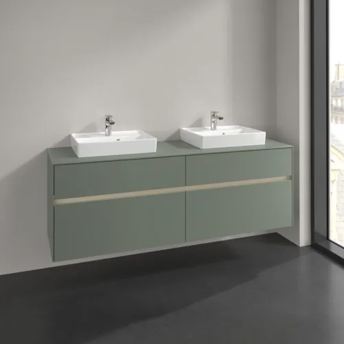 VILLEROY BOCH Toaletní skříňka Collaro, s osvětlením, 4 výsuvy, 1600 x 548 x 500 mm, Soft Green / Soft Green #C021B0AF, obrázek 2