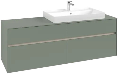VILLEROY BOCH Toaletní skříňka Collaro, 4 výsuvy, 1600 x 548 x 500 mm, Soft Green / Soft Green #C02700AF