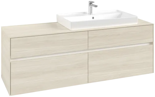 VILLEROY BOCH Toaletní skříňka Collaro, 4 výsuvy, 1600 x 548 x 500 mm, bílý dub / bílý dub #C02700AA