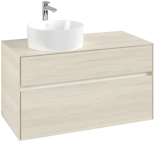 VILLEROY BOCH Toaletní skříňka Collaro, 2 výsuvy, 1000 x 548 x 500 mm, bílý dub / bílý dub #C03900AA