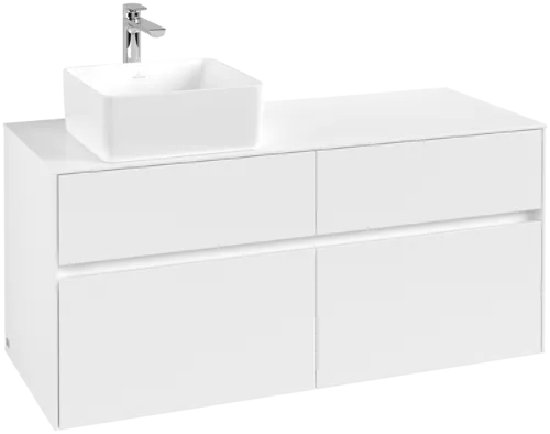 VILLEROY BOCH Toaletní skříňka Collaro, 4 výsuvy, 1200 x 548 x 500 mm, bílá matná / bílá matná #C04200MS