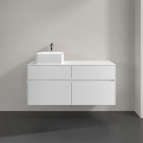 VILLEROY BOCH Toaletní skříňka Collaro, 4 výsuvy, 1200 x 548 x 500 mm, bílá matná / bílá matná #C04200MS, obrázek 3