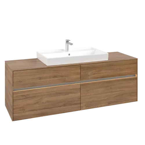 VILLEROY BOCH Toaletní skříňka Collaro, s osvětlením, 4 výsuvy, 1600 x 548 x 500 mm, dub Kansas #C028B0RH