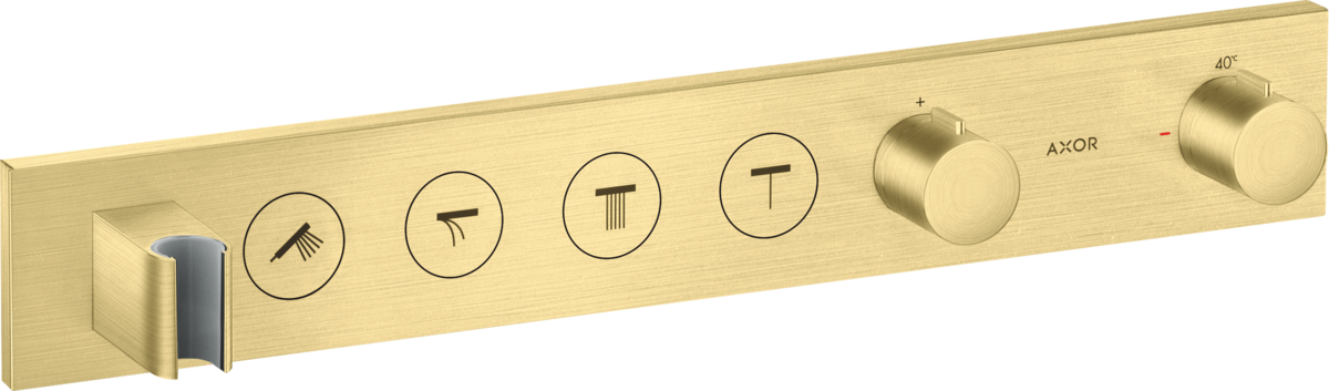 HANSGROHE AXOR ShowerSolution vanová baterie pod omítku, 4 funkce #18357950 - kartáčovaná mosaz