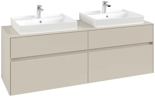 VILLEROY BOCH Toaletní skříňka Collaro, 4 výsuvy, 1600 x 548 x 500 mm, Cashmere Grey / Cashmere Grey #C02400VN