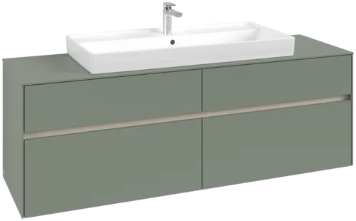 VILLEROY BOCH Toaletní skříňka Collaro, 4 výsuvy, 1600 x 548 x 500 mm, Soft Green / Soft Green #C03100AF
