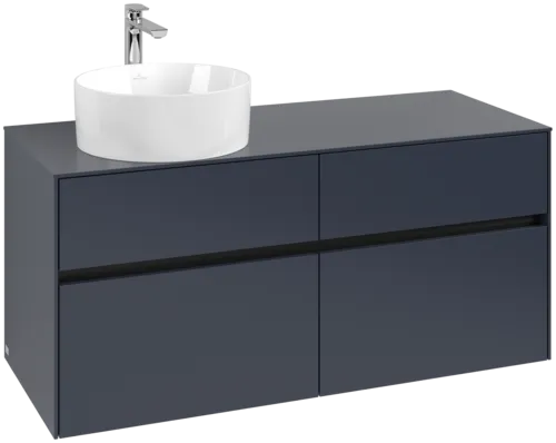 VILLEROY BOCH Toaletní skříňka Collaro, s osvětlením, 4 výsuvy, 1200 x 548 x 500 mm, Marine Blue / Marine Blue #C042B0VQ