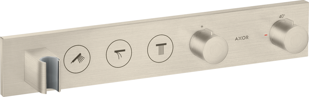 HANSGROHE AXOR ShowerSolutions termostat Select 530/90 pod omítku, 3 spotřebiče #18356820 - kartáčovaný nikl