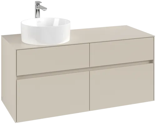 VILLEROY BOCH Toaletní skříňka Collaro, s osvětlením, 4 výsuvy, 1200 x 548 x 500 mm, Cashmere Grey / Cashmere Grey #C042B0VN