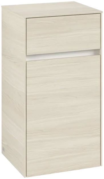 VILLEROY BOCH Boční skříňka Collaro, 1 dvířka, 1 zásuvka, 404 x 748 x 349 mm, bílý dub / bílý dub #C03201AA
