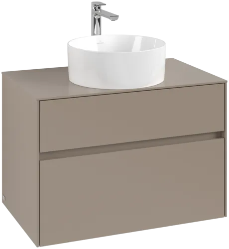 VILLEROY BOCH Toaletní skříňka Collaro, 2 výsuvy, 800 x 548 x 500 mm, taupe / taupe #C03700VM