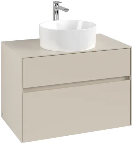 VILLEROY BOCH Toaletní skříňka Collaro, 2 výsuvy, 800 x 548 x 500 mm, Cashmere Grey / Cashmere Grey #C03700VN